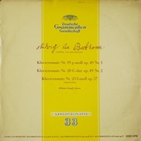 Deutsche Grammophon : Kempff - Beethoven Sonatas 19, 20 & 23